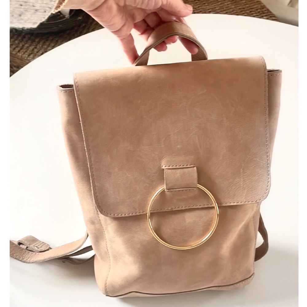 ABLE Nubuck Suede Leather Backback Bag Small